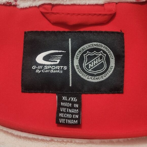 G-III Carl Banks NHL Minnesota Wild Hockey Vest red fur lined size XL - Picture 3 of 5
